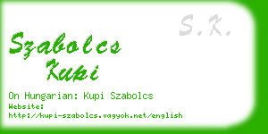 szabolcs kupi business card